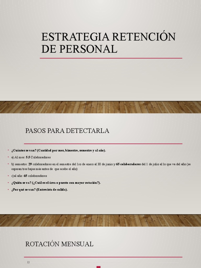 Estrategia Retención De Personal Pdf Business Salario