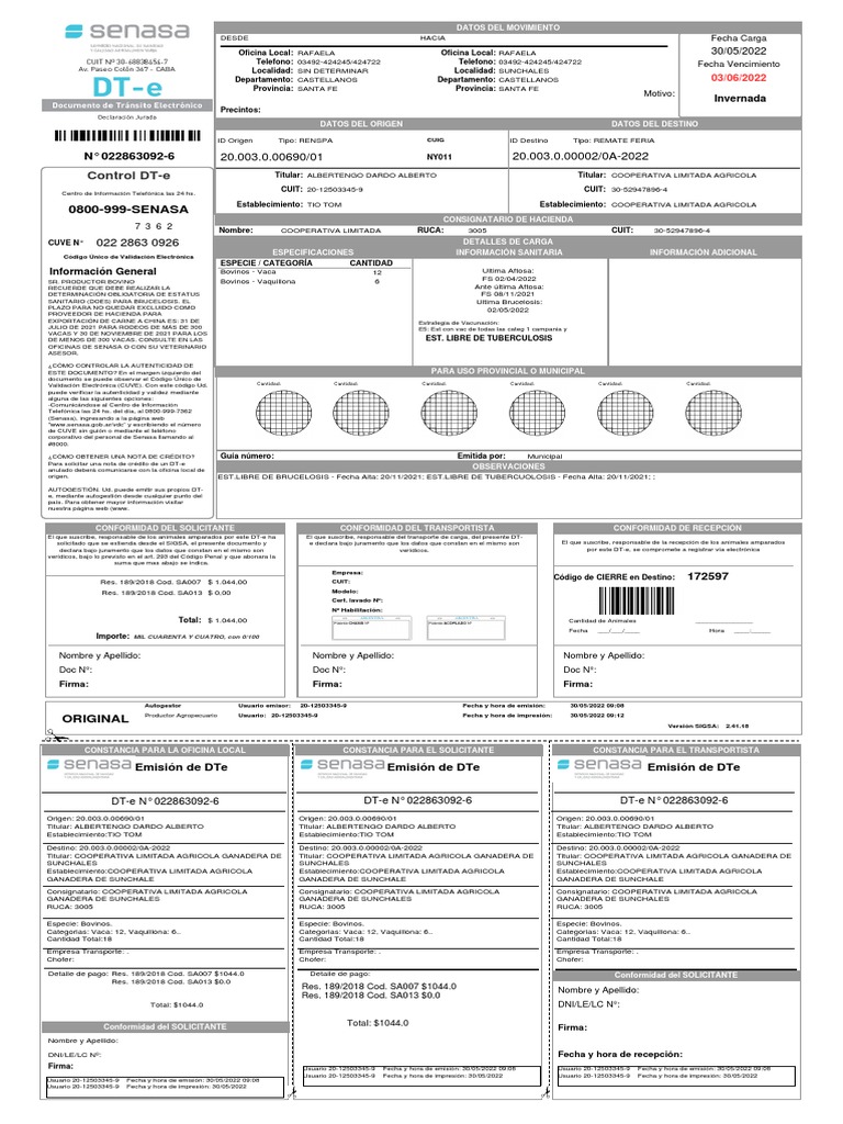 Dte 30-5-2022 | PDF | Animales y humanos