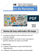 Clase 10 Unidad III Desarrollo Organizacional 31 Mayo 2023