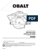 Kobalt 7.24 Inch Circular Saw User Manual