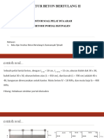 Contoh Soal Pelat 2 Arah - Metode Portal Ekivalen