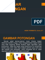 3.7 Menganalisa (Gambar Potongan)