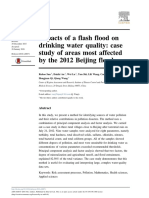 AAA Impacts of A Flash Flood On Drinking Water Qualit - Case Study of Areas Most Affected by The 2012 Beijing Flood