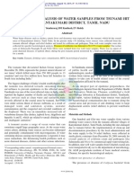 Bacteriological Analysis of Water Samples From Tsunami Hit Coastal Areas of Kanyakumari District, Tamil Nadu