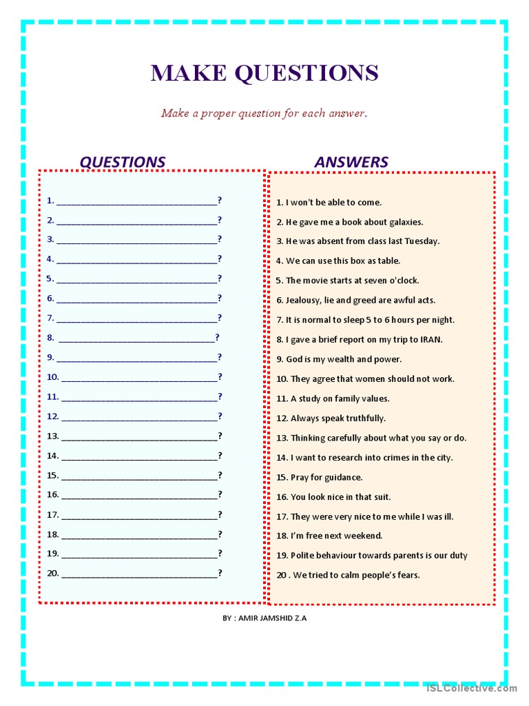 Make Or Makes Questions _ word usage – ZRYT