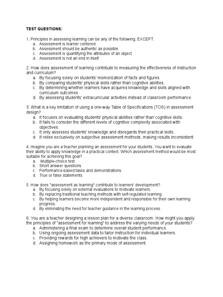 EDU 533 Exam Question Analysis Guide | PDF | Educational Assessment ...