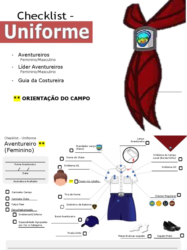 CheckList Uniforme Aventureiro | PDF