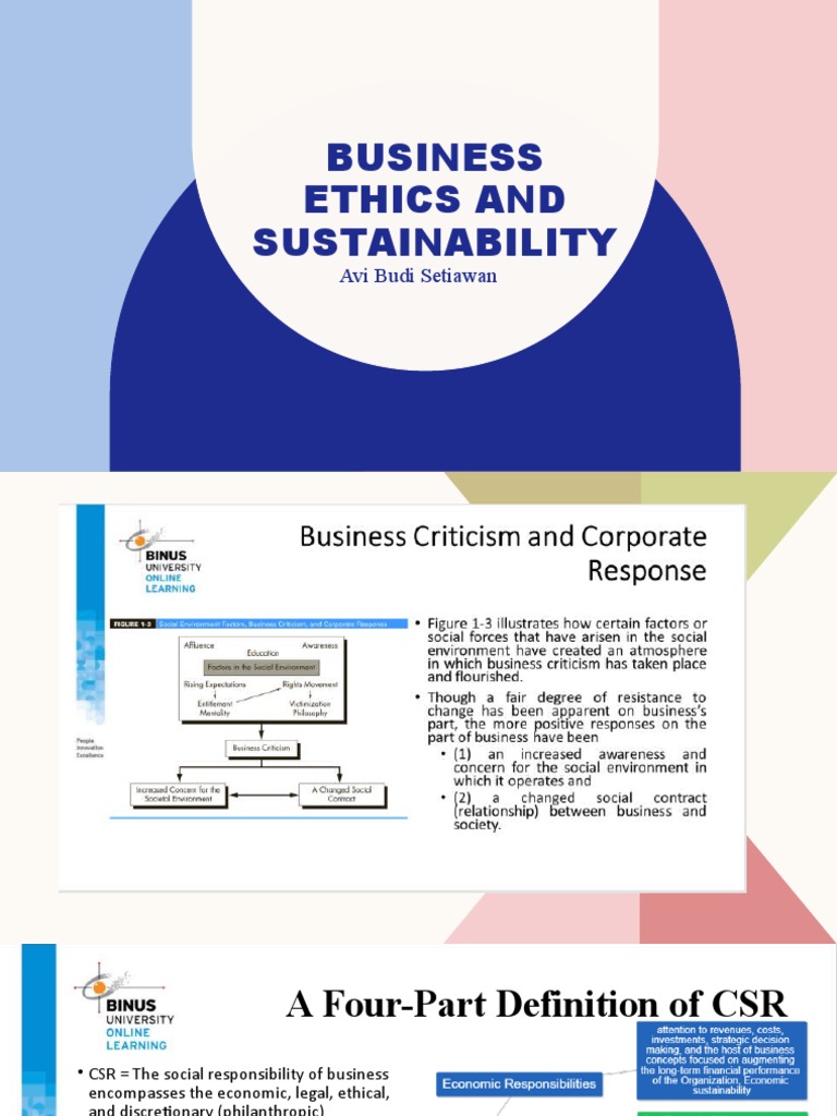 Business Ethics and Sustainability PDF