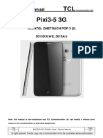 Pixi3-5 3G ALCATEL ONETOUCH POP 3 (5) 5015D - X - A - E - 5016A - J L1 Service Manual V1.0