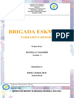 Brigada Eskwela Narrative Report