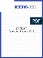 CUSAT Question Papers 2018