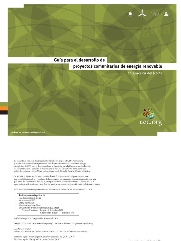 3610 Guide Developing Community Renewable Energy Project In North