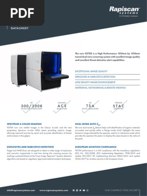 DS 927DX 010 | PDF | X Ray | Airport Security
