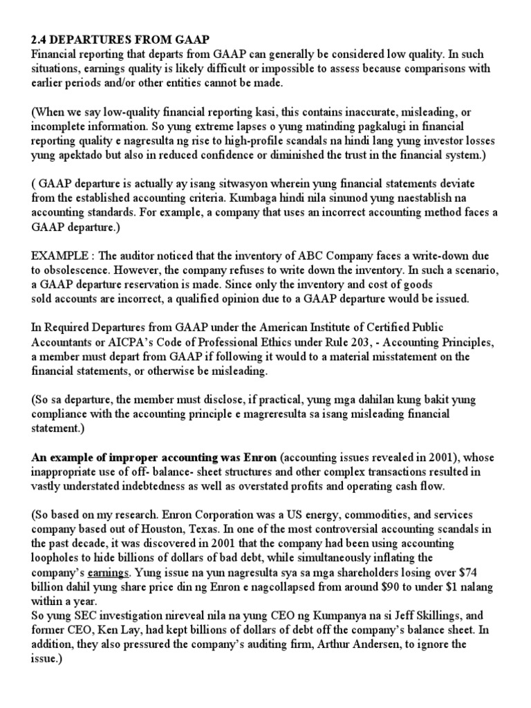 GAAP Departures and Accounting Quality | PDF | Accounting | Generally  Accepted Accounting Principles (United States)