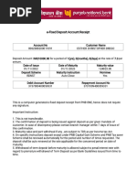 E-Fixed Deposit Account Receipt