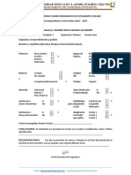 I Quimestre I I Parcial Informe Est. Nee 1 Bgu