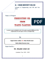 3-Production Oil From Waste Plastics