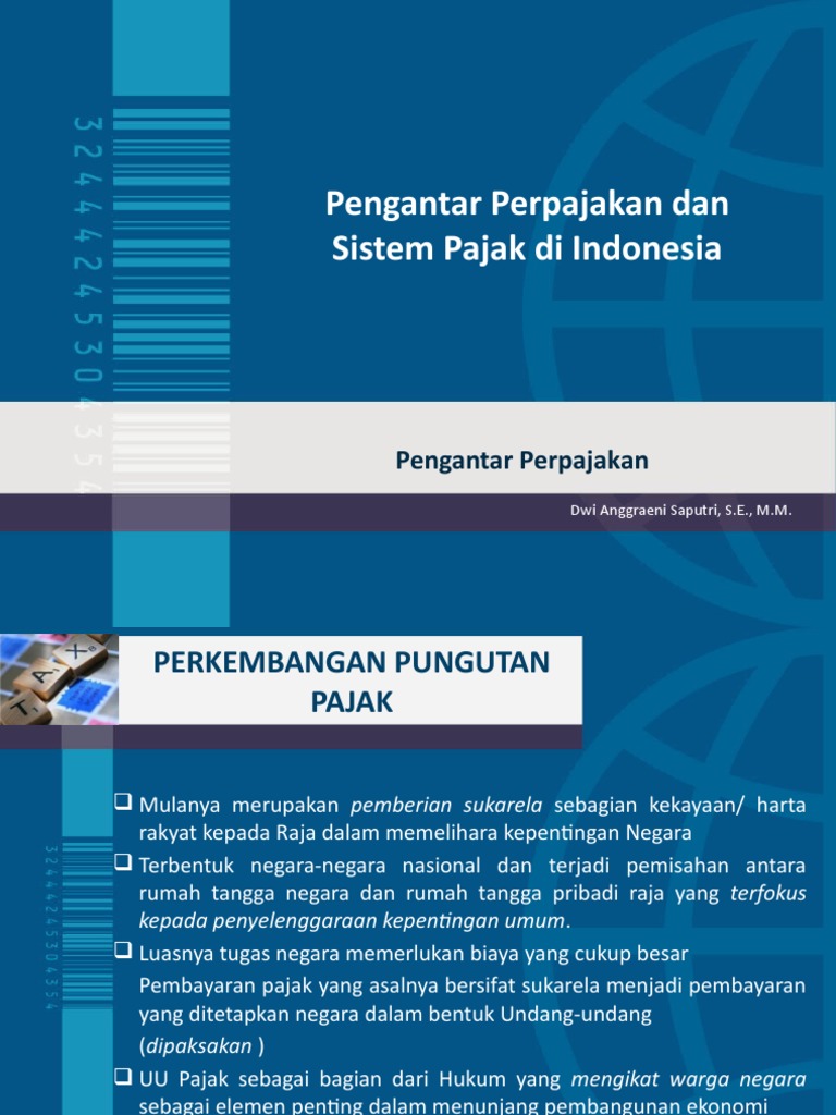 Pengantar Perpajakan Dan Sistem Pajak Di Indonesia | PDF