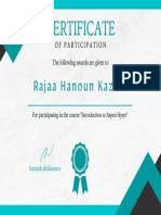 Certificate: Rajaa Hanoun Kazem