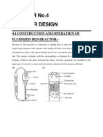 Chapter No.4 Reactor Design: 4.1 Construction and Operation of Fluidized Bed Reactor