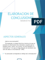 Elaboracion de Conclusiones