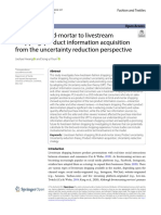 From Brick-And-Mortar To Livestream Shopping: Product Information Acquisition From The Uncertainty Reduction Perspective