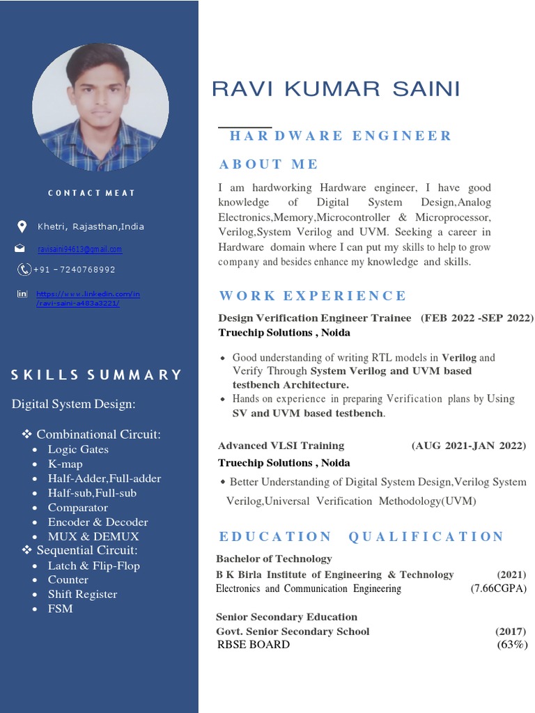 Hardware Engineer Profile | PDF | Digital Electronics | Hardware ...