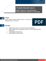 Tugas Praktik Mandiri Sesi 1: Mendefinisikan Influencer Marketing Dan Memberikan Contoh Kampanye Influencer Marketing