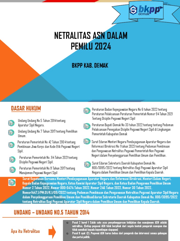 Netralitas ASN pada Pemilu 2024 | PDF