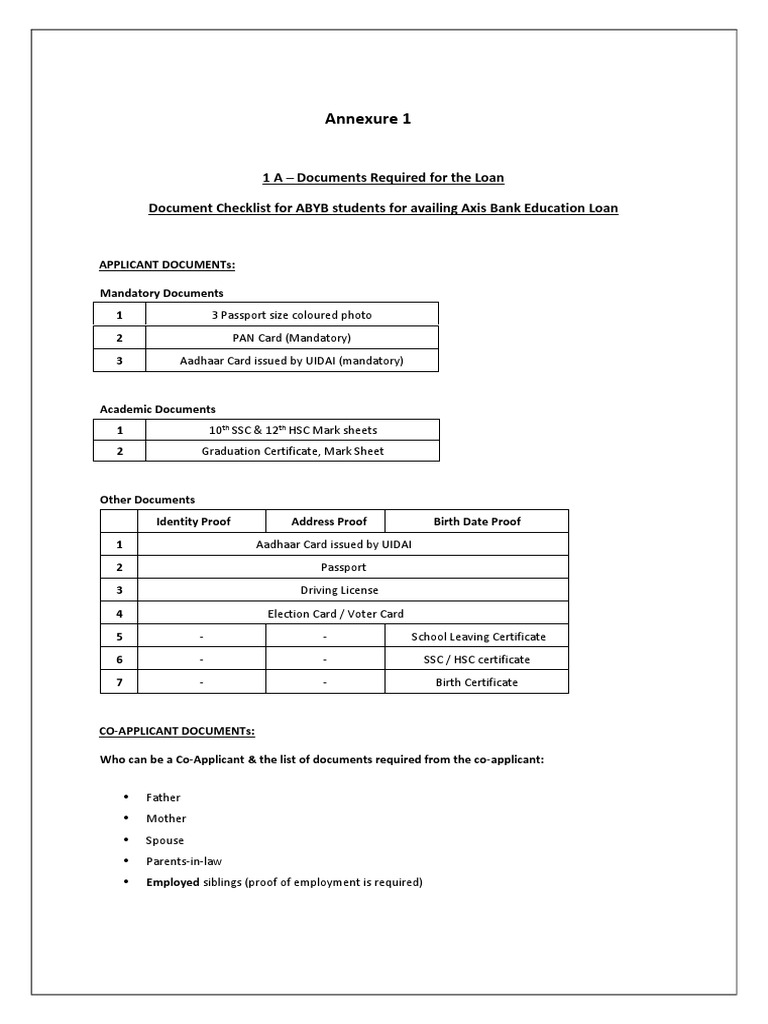 Annexure 1 Guidelines For Loan Candidates | PDF | Career & Growth ...