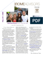 Palindrome Advisors_Fall 2011 Newsletter