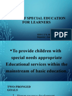 Goals of Special Education For Learners