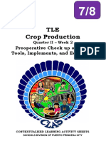 TLE - TVL CROP PRODUCTION 78 - q0 - CLAS2 - Preoperative Check Up of Farm Tools Implements and Equipment - v3 - RO QA Liezl Arosio