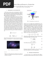 Variation of Mass and Pressure in A Neutron Star