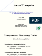 PCG 502 The Science of Transgenics