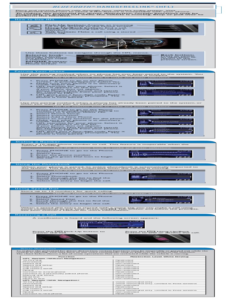 2014 Civic 2D LX Bluetooth HandsFreeLink PDF
