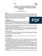 Impact of Capital Structure On Firm's Financial Performance: Textile, Automobiles, Sugar, Petroleum & Engineering Industry of Pakistan