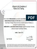 Mohammad Zaid Participant Certificate PYTHON