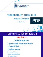 Türk Dili I. 8.ünite