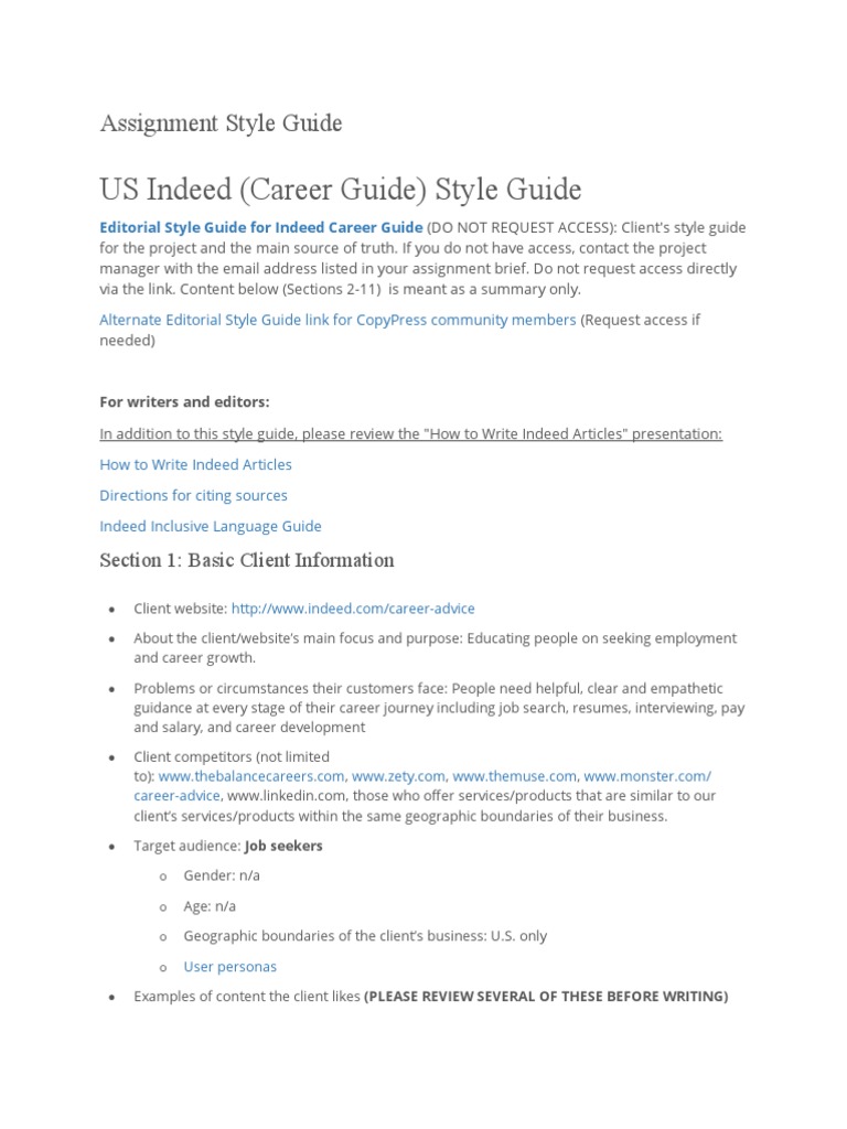 Assignment Style Guide 2 | PDF
