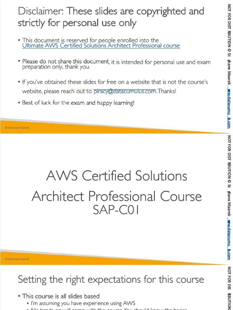 Aws Certified Solutions Architect Professional Slides v13 | PDF ...