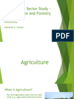 Economic Sector Study - Agriculture & Forestry
