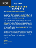 Cover Letter Templat