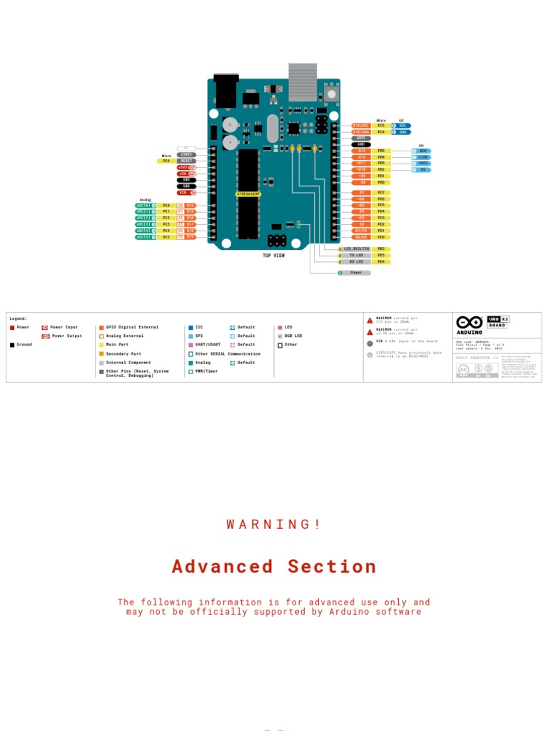 Arduino Uno Rev3 Full Pinout | PDF | Computer Engineering | Computing