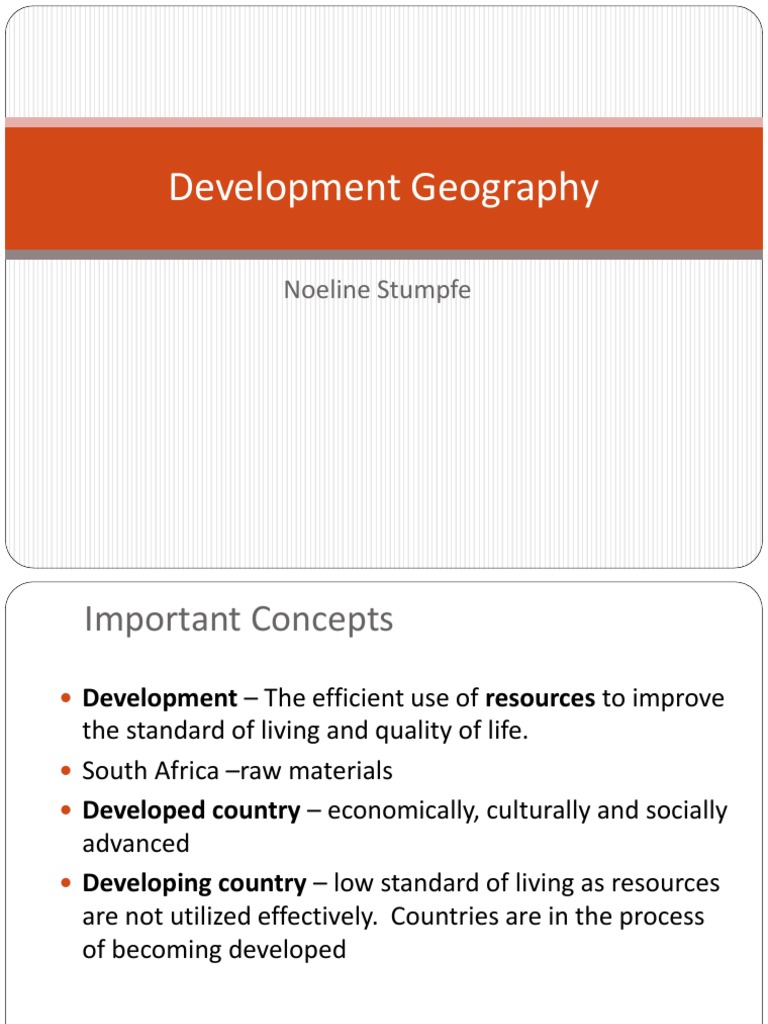 Development Geography GR 11 | PDF