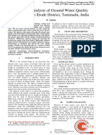 Statistical Analysis of Ground Water Quality Parameters in Erode District, Taminadu, India