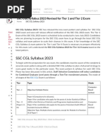 SSC CGL Syllabus 2023 Revised For Tier 1 and Tier 2 Exam