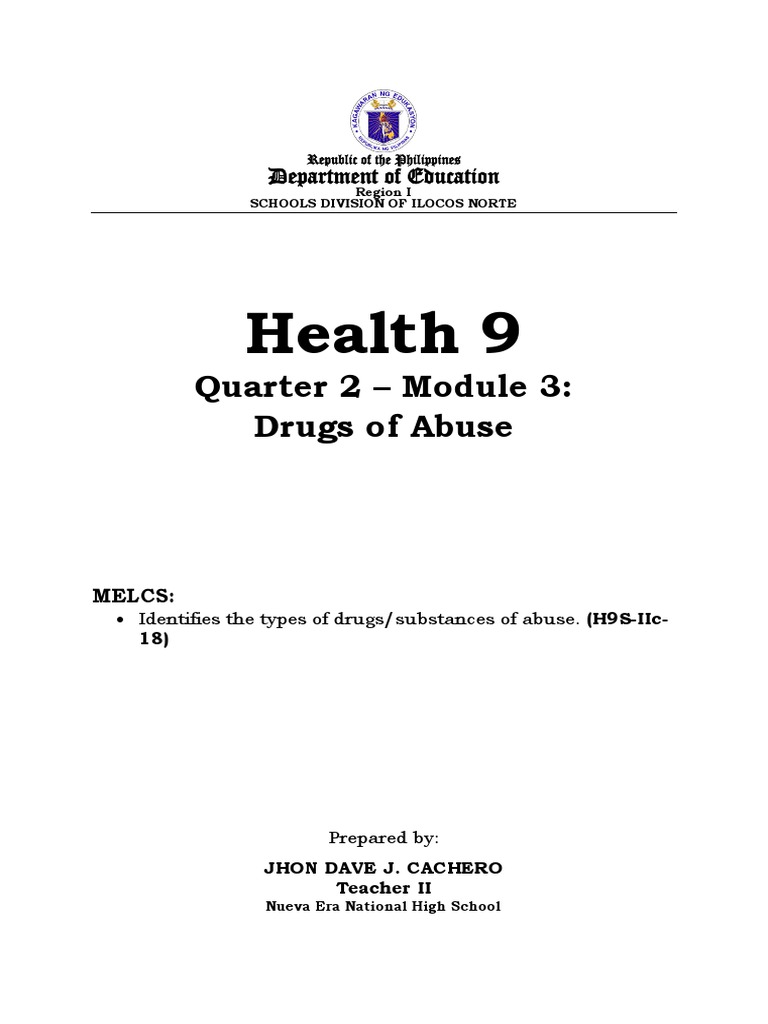 Health 9 Q2 Mod3 Wk3 Jhon Dave Cachero 1 | PDF | Psychoactive Drugs ...