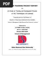 A Study On Training and Development Process at HCL Technologies LTD Lucknow