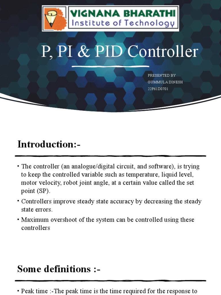P, PI, and PID Controller Overview | PDF | Control Theory | Computer ...
